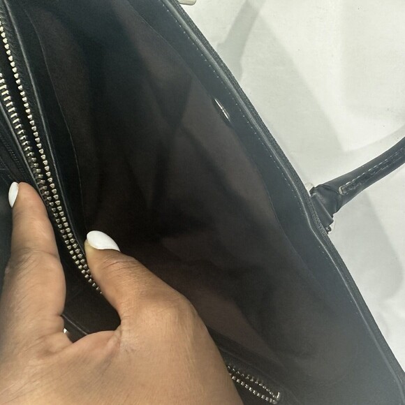 Coach Canvas Purse Black Leather Trim No. MOP-9428 - Picture 10 of 16